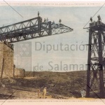 Grabado del tramo puente - viaducto Medina del Campo a Salamanca