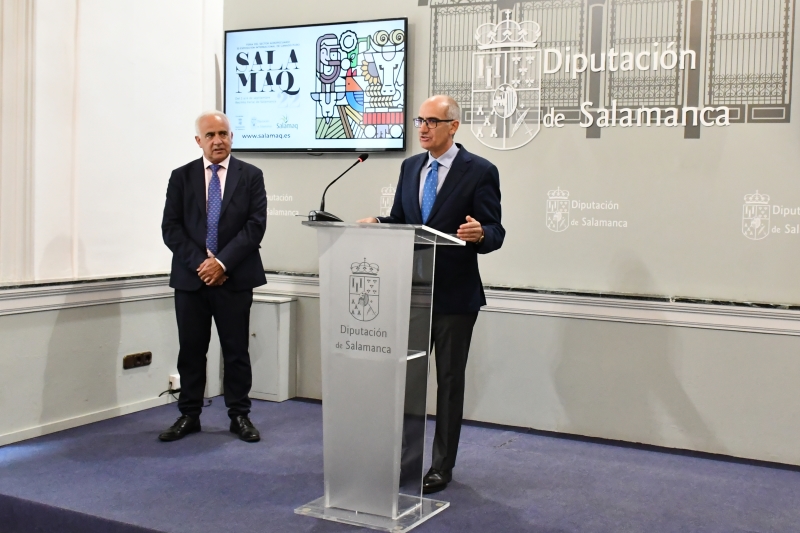 El presidente de la Diputación de Salamanca, Javier Iglesias y el diputado delegado de Ferias, Jesús María Ortiz