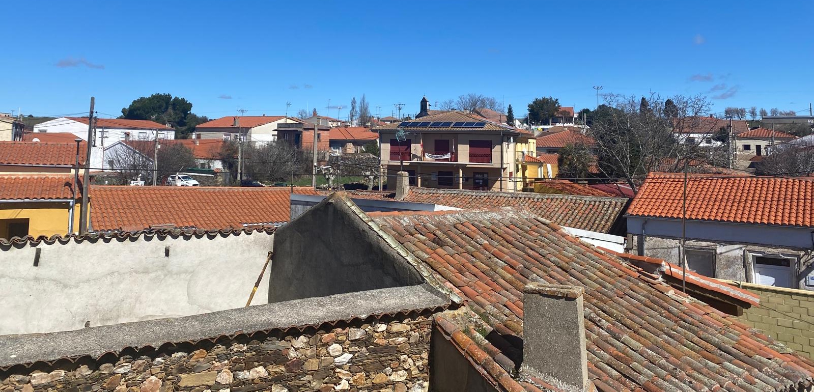 Vista aérea de un municipio de Salamanca