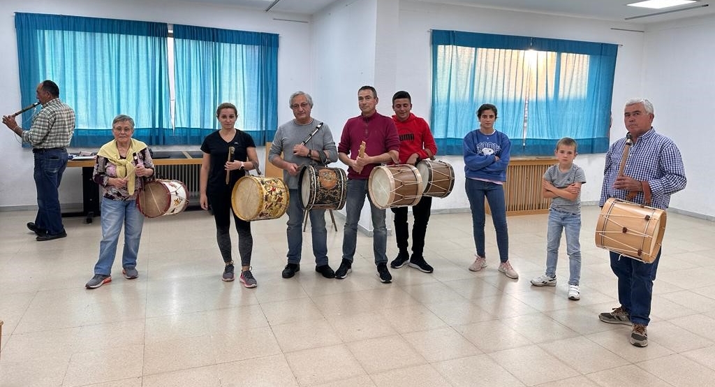 Imagen de un curso de gaita y tamboril en Vitigudino.