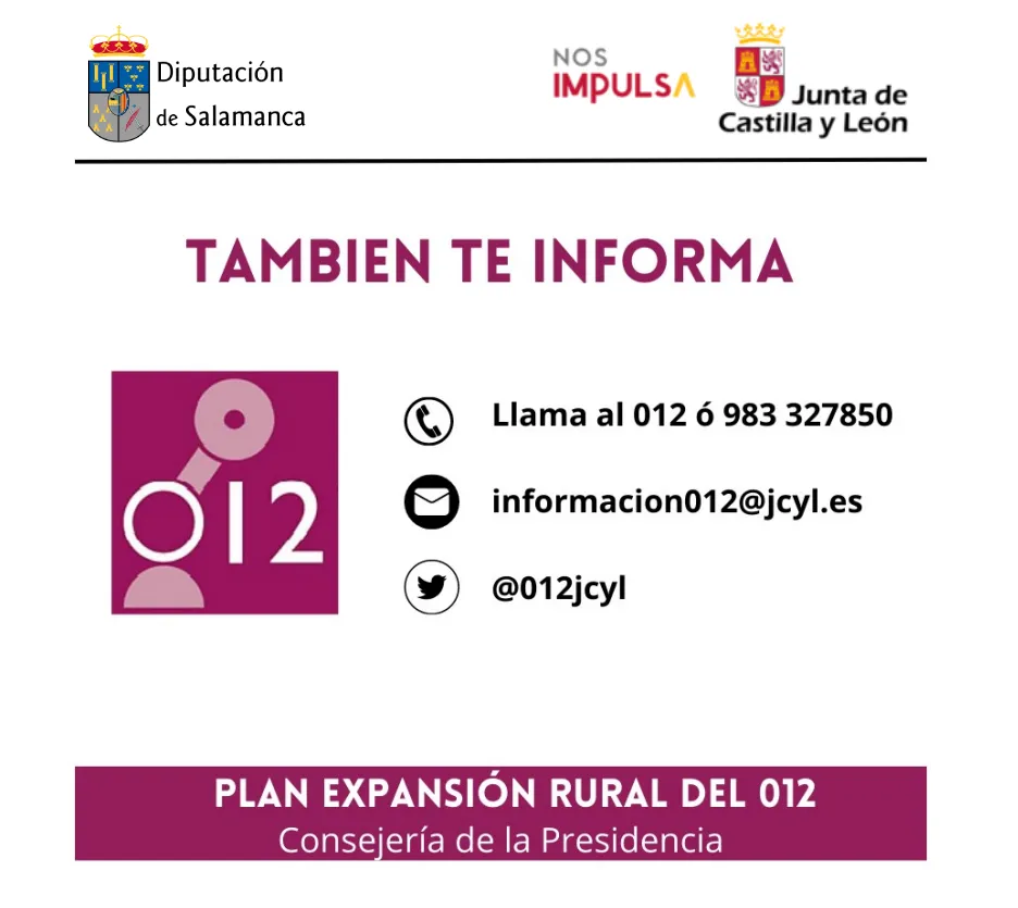 servicio_012_DIPSA Servicio 012 de la Junta de Castilla y León - Plan de expansión rural en la provincia de Salamanca